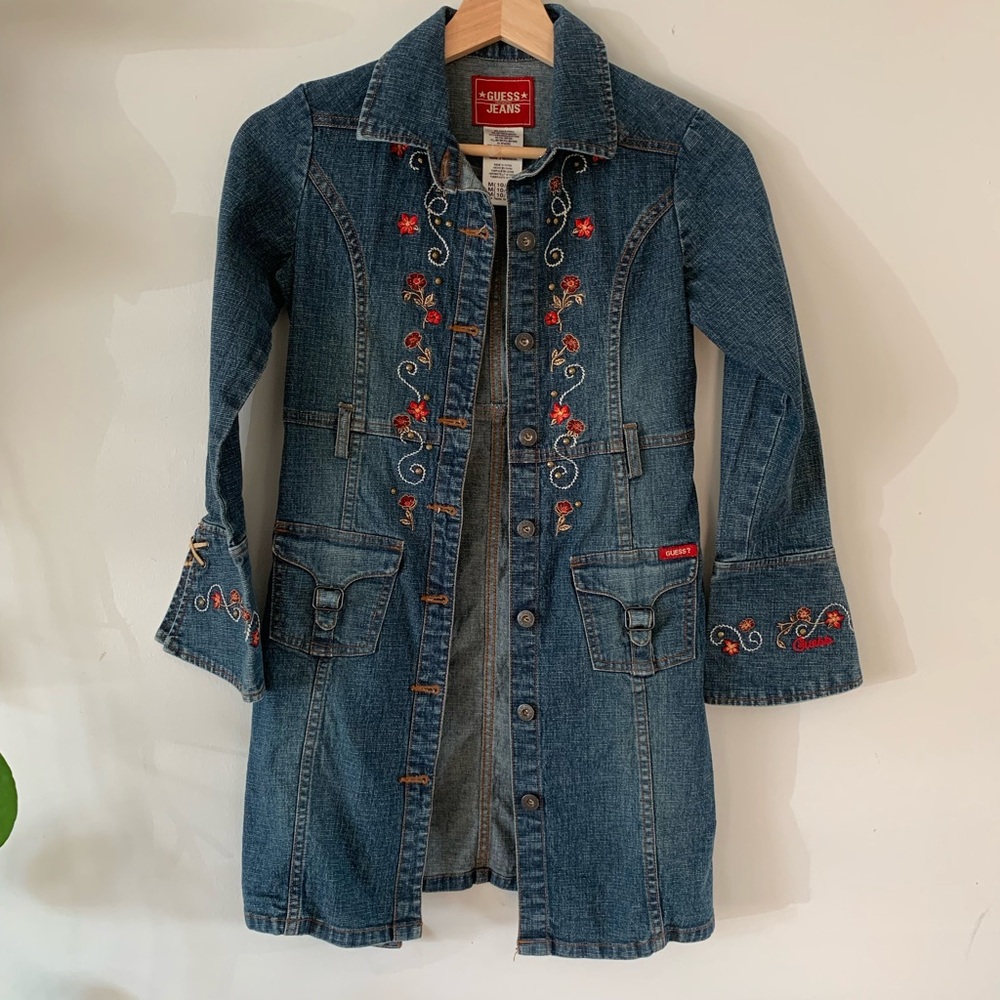 Vintage Guess Youth Denim Trench Coat